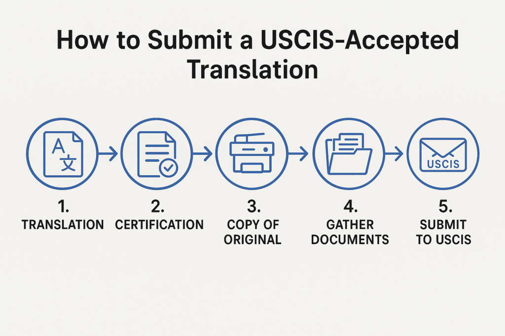 USCIS Translation Submission Steps