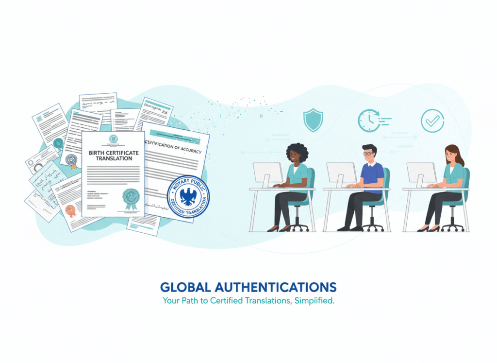 Birth certificate translated and notarized by professional online translation team