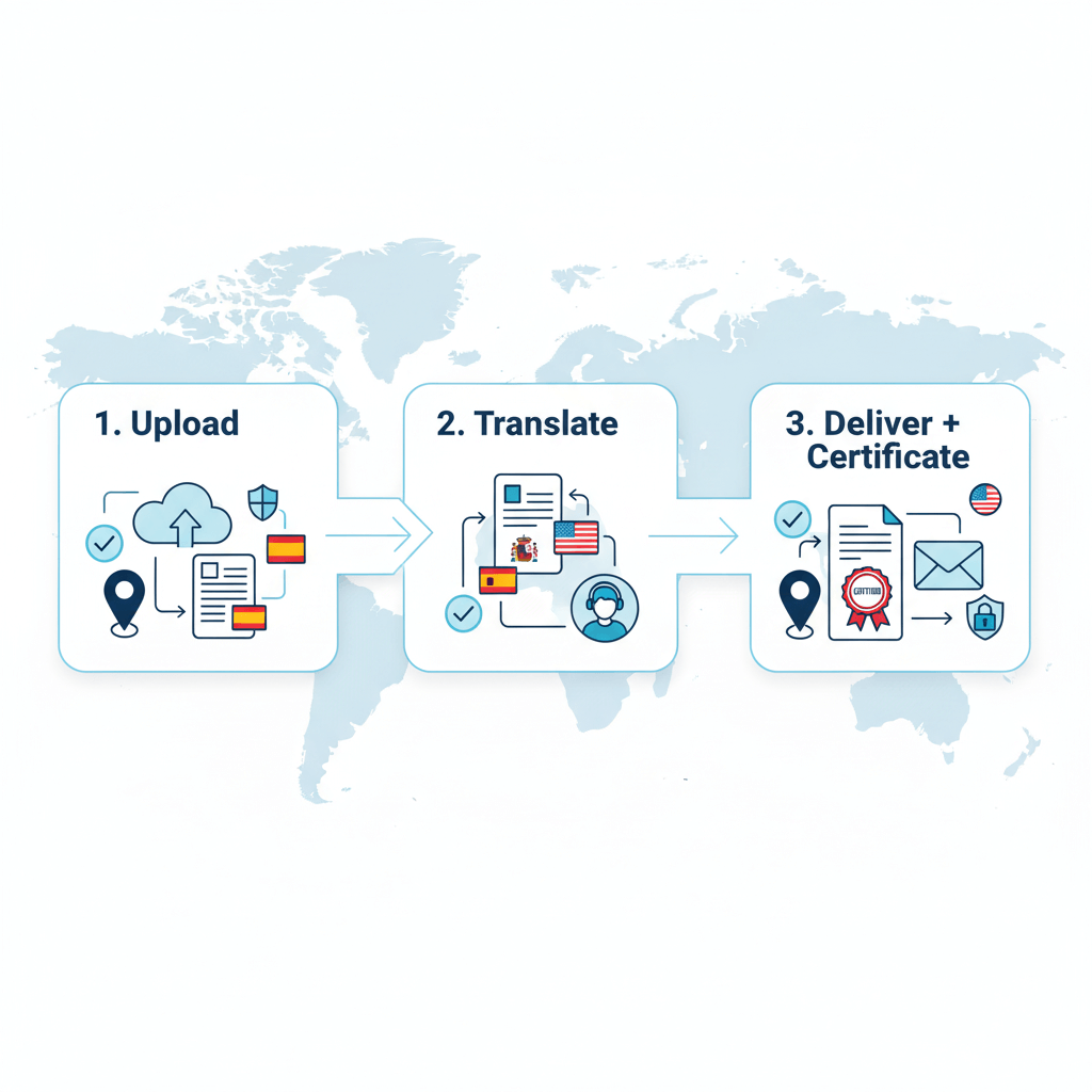 How Spanish to English professional translation works in three steps