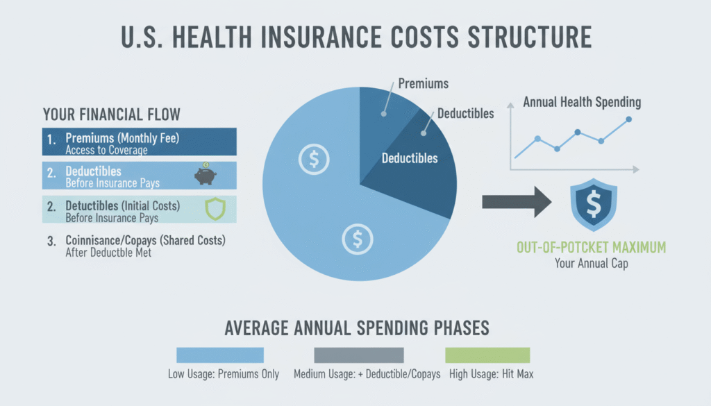 Infographic-Style Visual on U.S. Health Insurance Costs