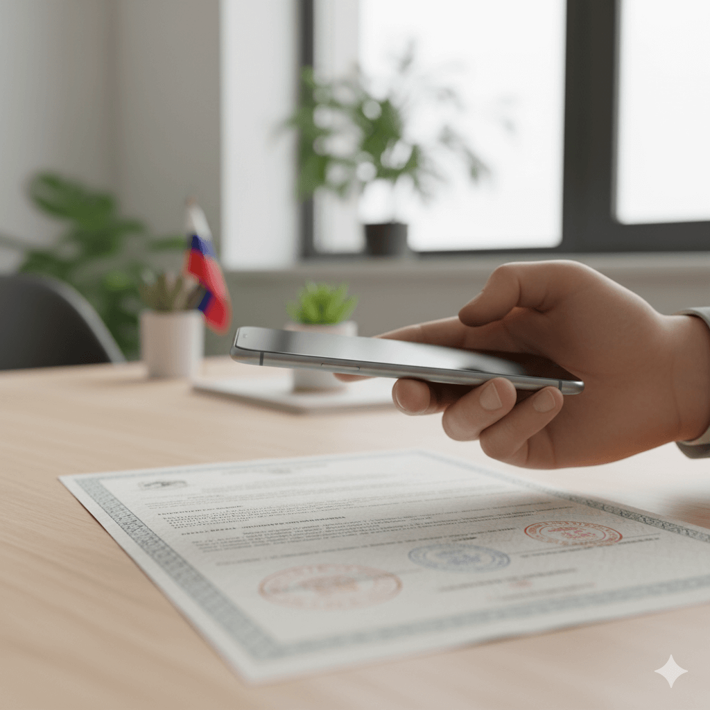 photographing a Haitian Creole document with a phone to translate it into English.