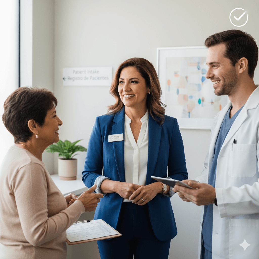 Professional Spanish–English interpreting in a San Antonio clinic with certified translation support