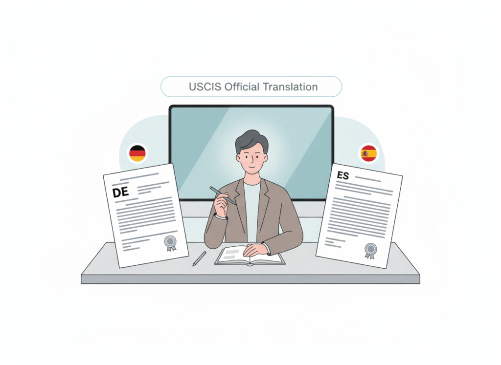 Professional translate deutsch spanisch service with German and Spanish documents checked by a certified translator