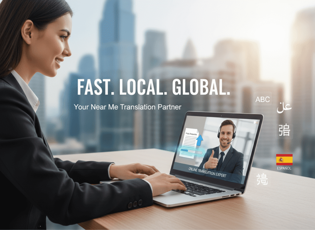 Trusted translation company near me offering fast online document translation with global language support