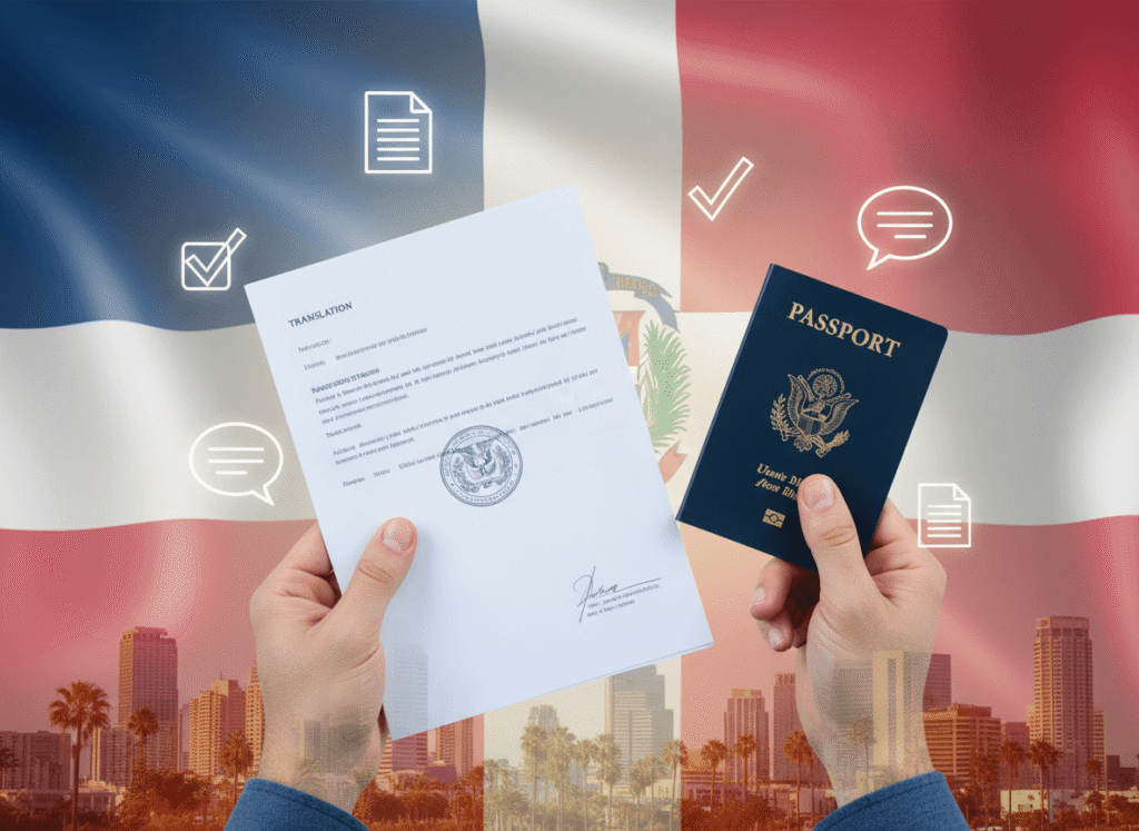certified dominican translation to english for uscis and immigration clients in san diego