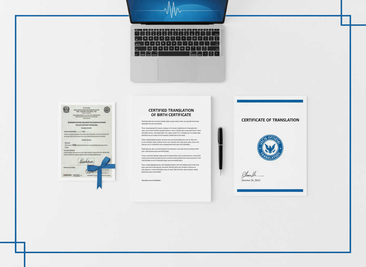 Certified Translation Example for USCIS