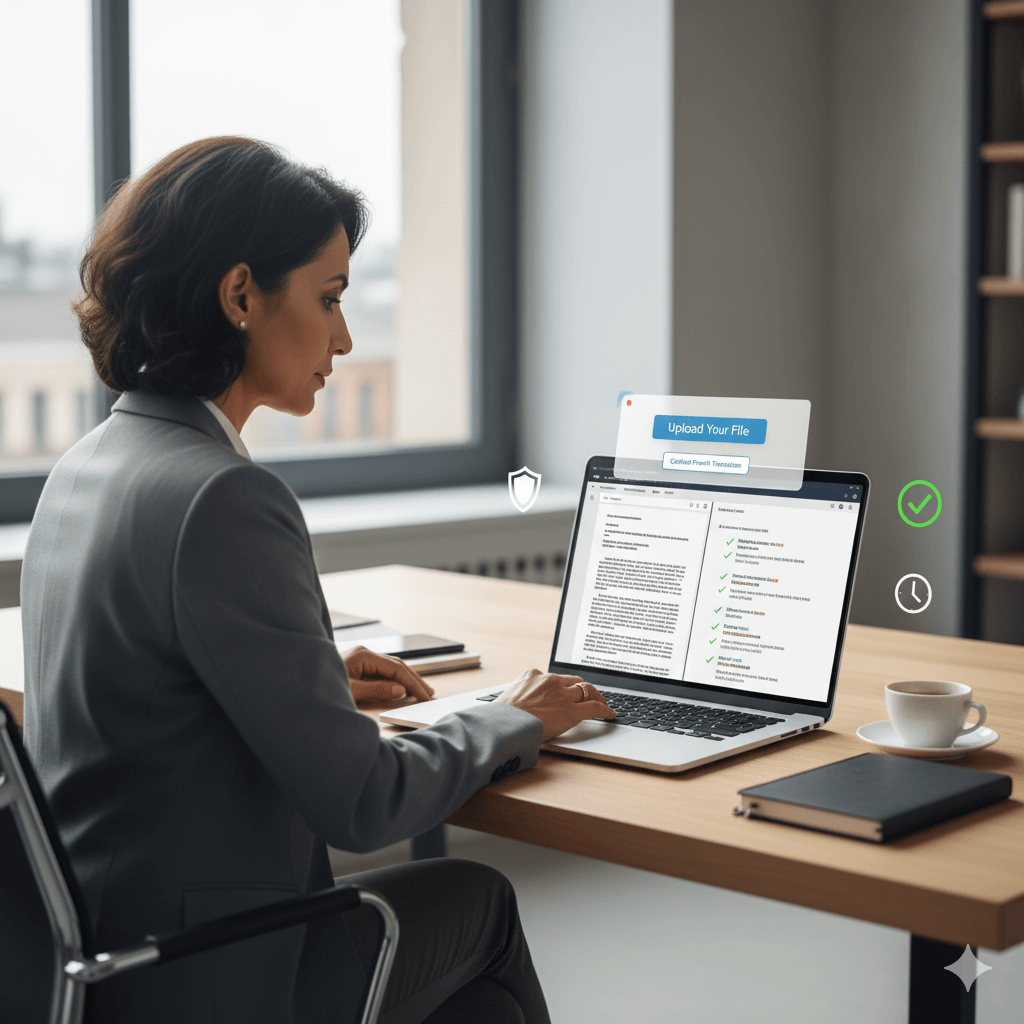 french document translation services with secure online upload and certification