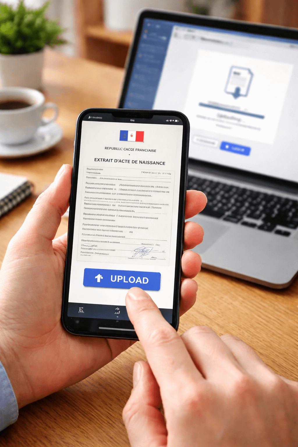 French translation service for USCIS documents with secure online upload