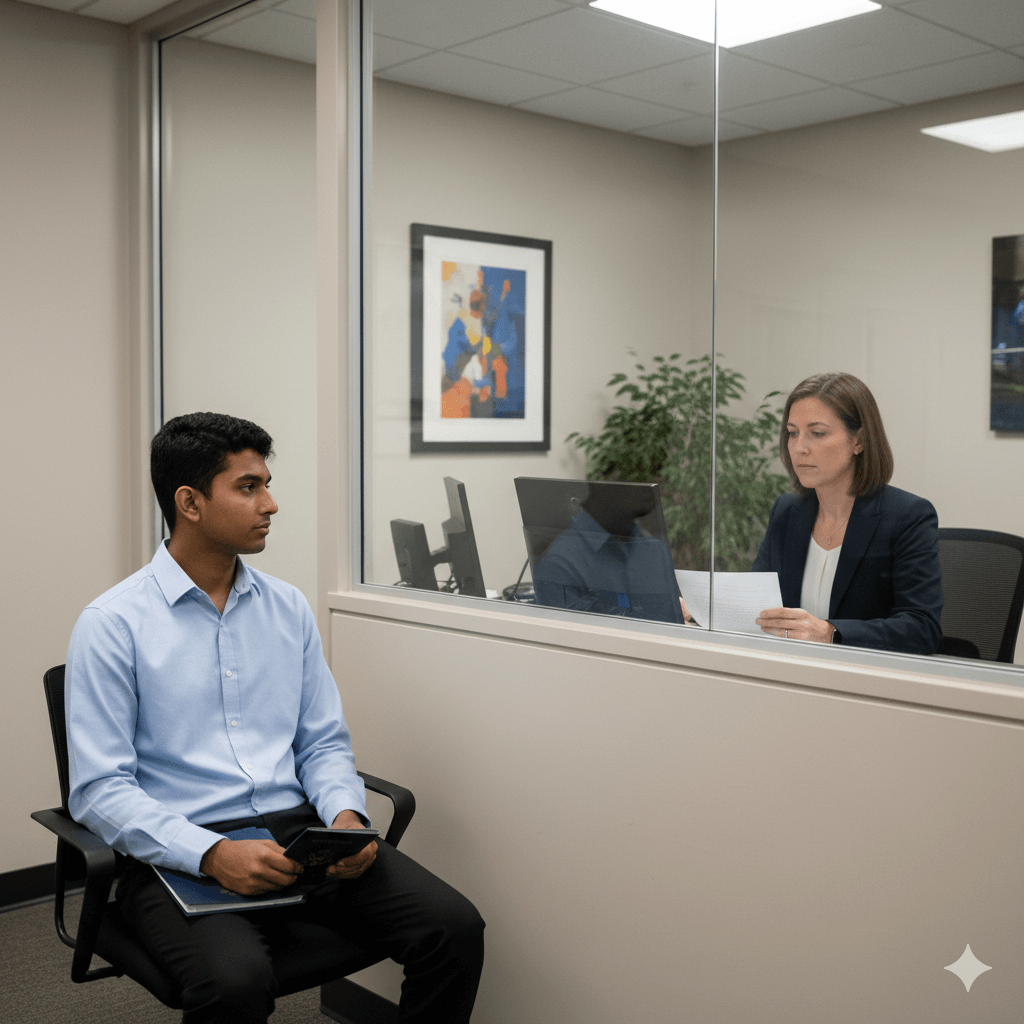 B2 visa interview at a U.S. embassy