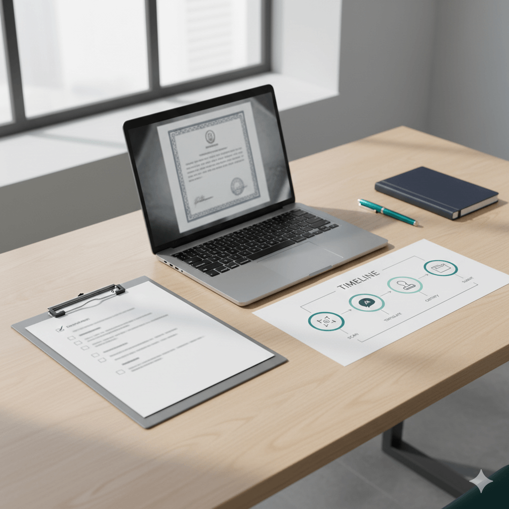 Birth certificate translation checklist for USCIS submission