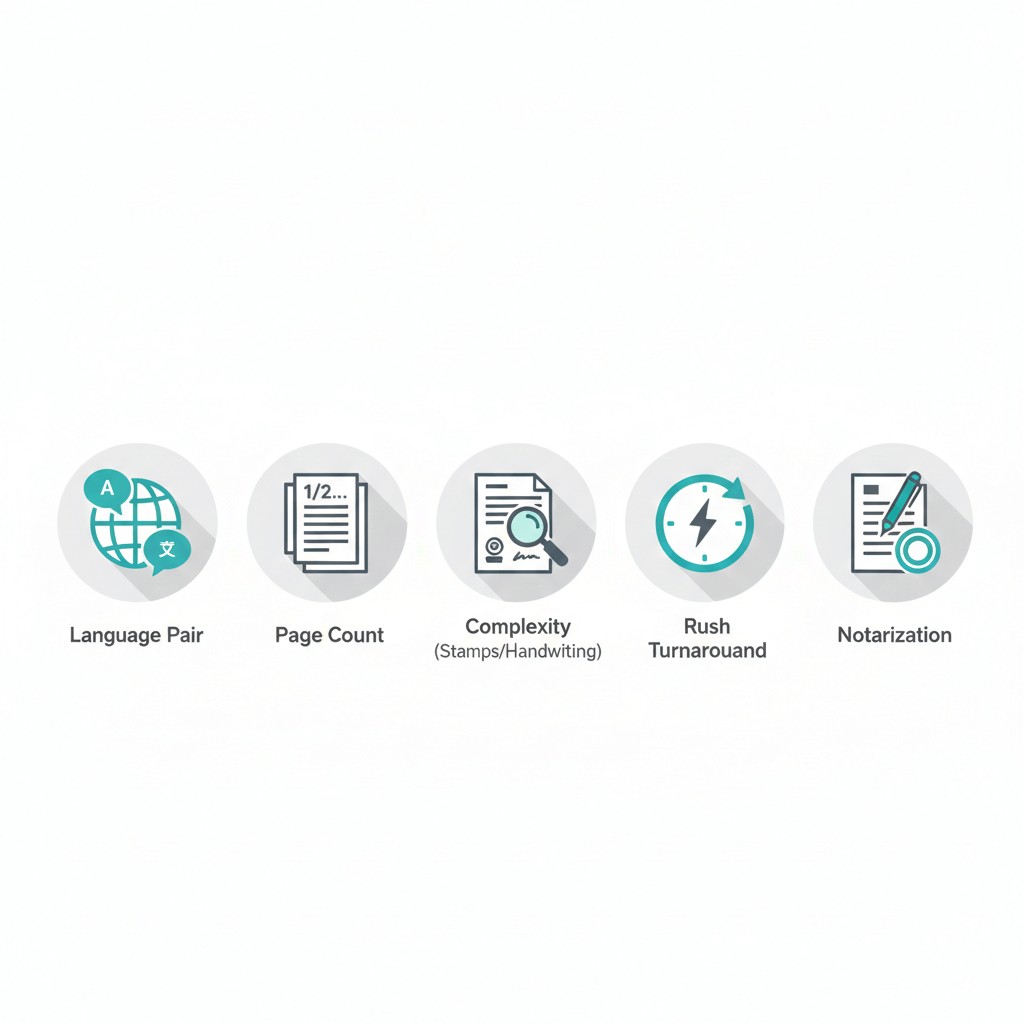 Birth certificate translation cost factors