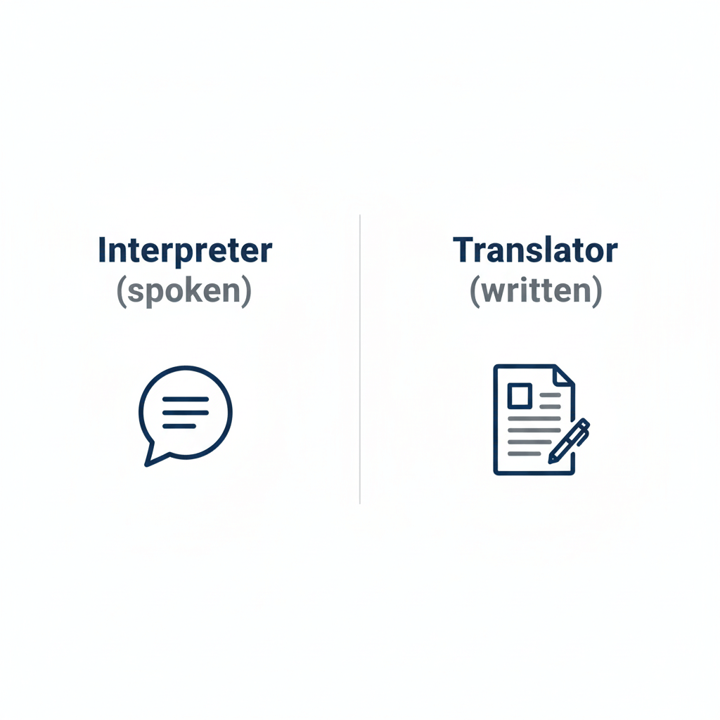 Difference between an interpreter for a visa interview
