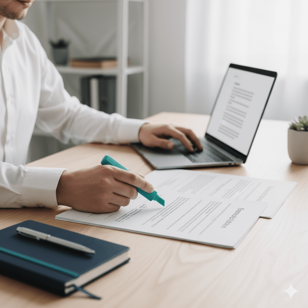 Professional translating a birth certificate into English for USCIS