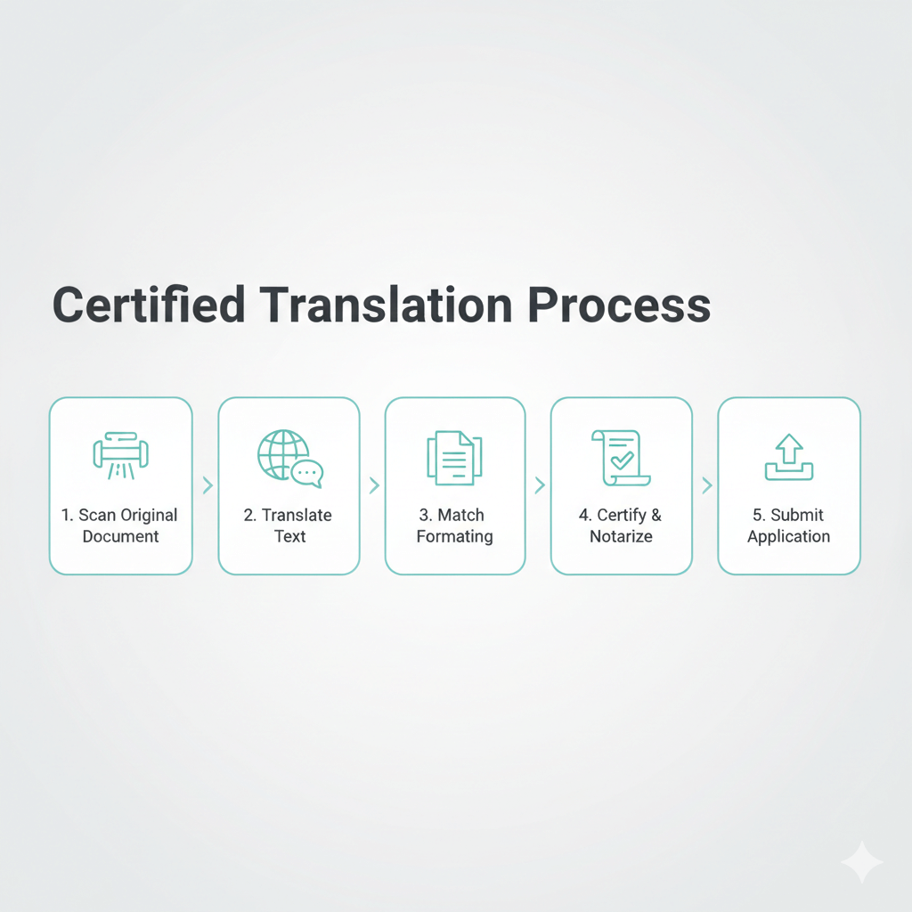 Steps to translate a birth certificate from English to Spanish