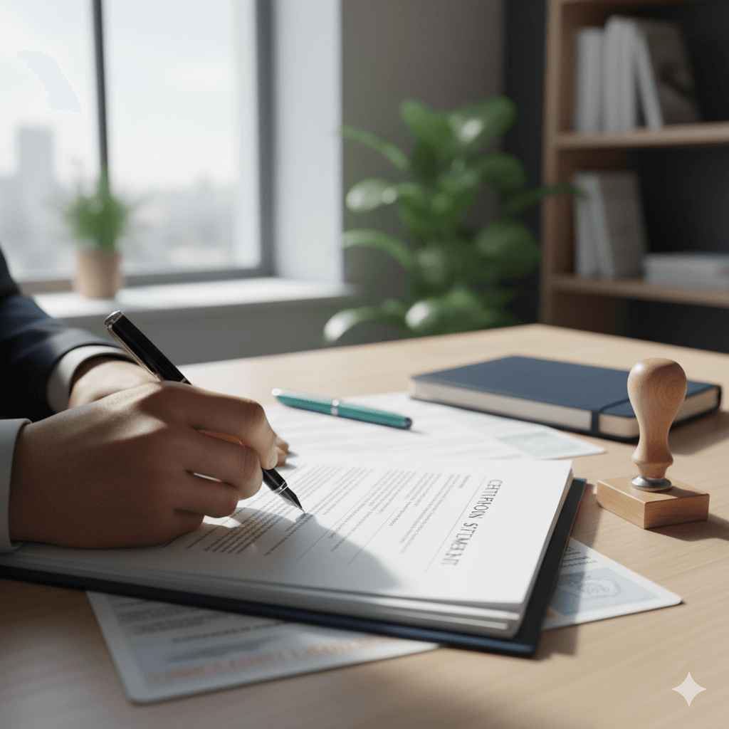 Translator certification statement for a birth certificate translation accepted by USCIS