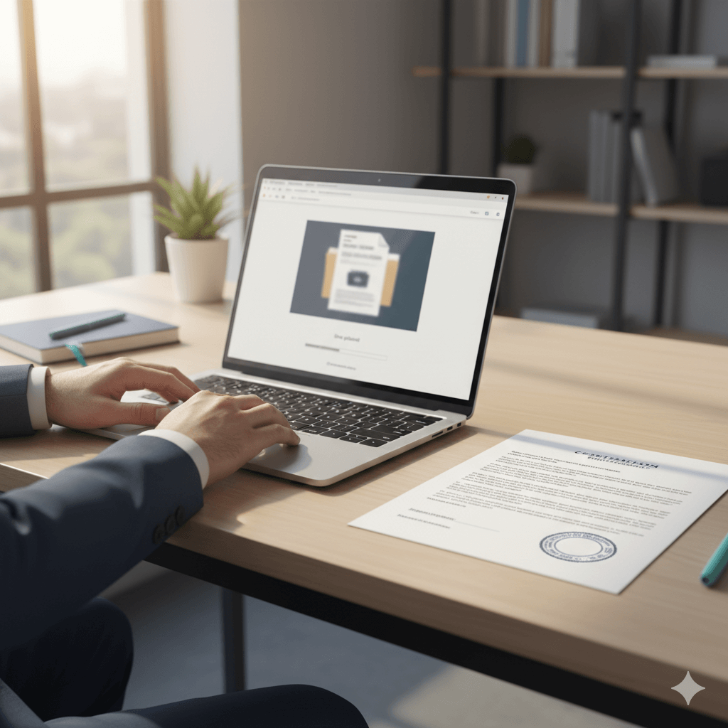 Uploading a birth certificate for Spanish certified translation
