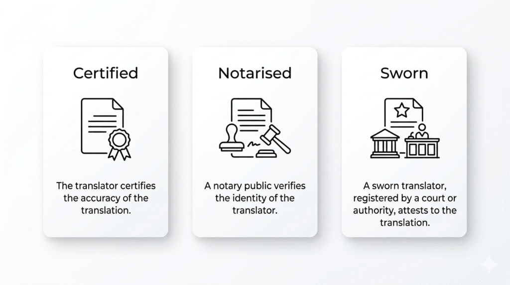 Before the subsections that explain each type.
