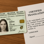 Certified Translation of a Belgium National ID Card (Front and Back)