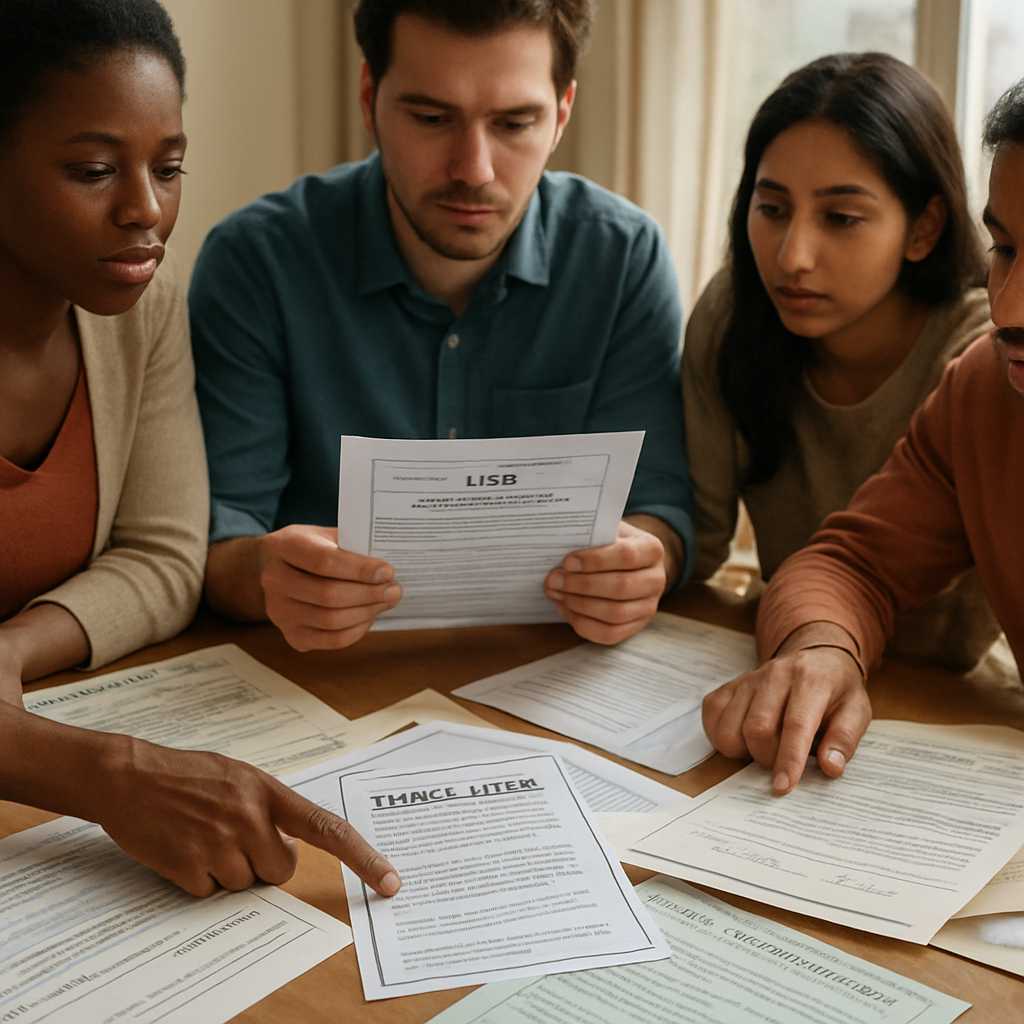 A detailed editorial photograph of a diverse group of individuals gathered around a table, reviewing